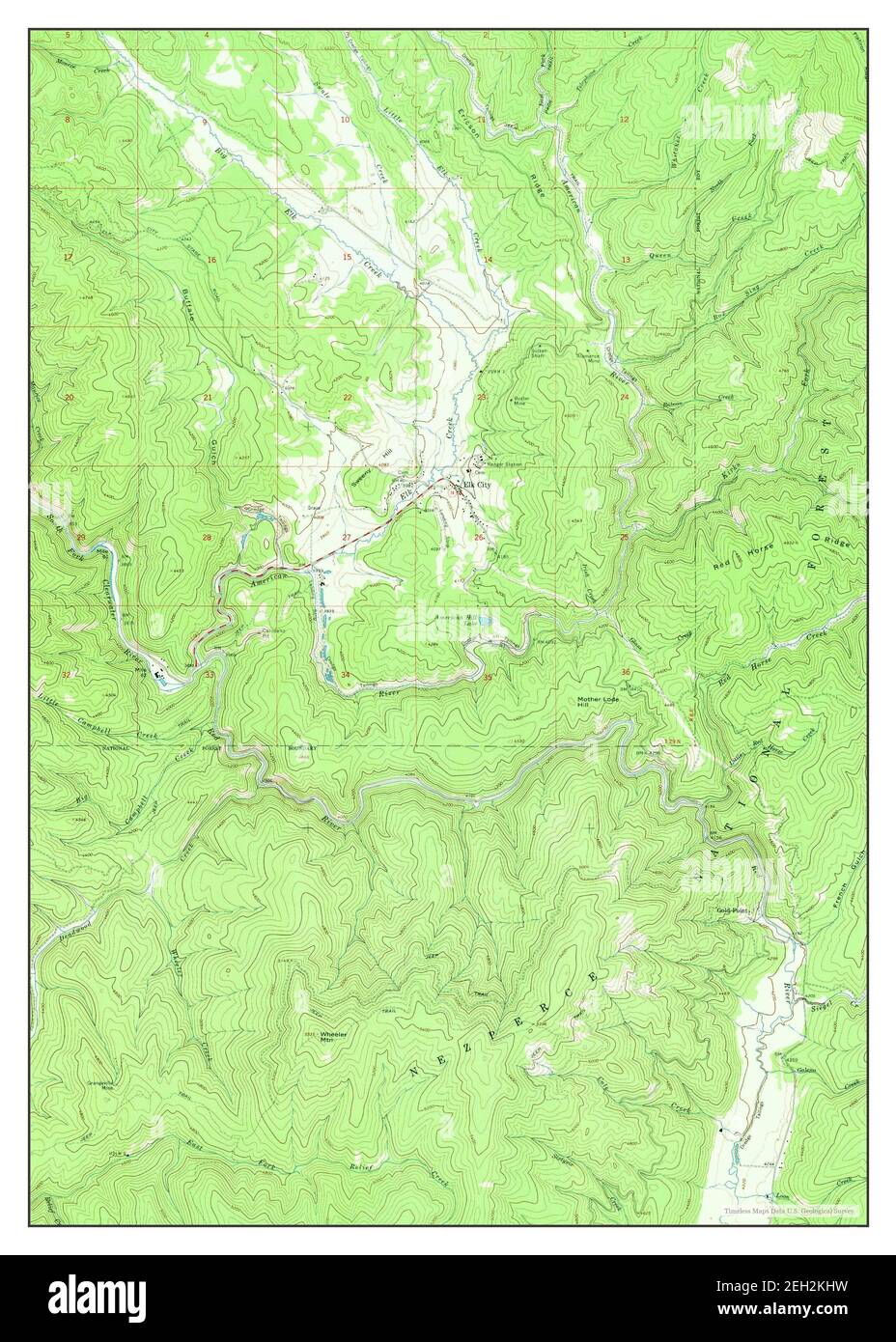 Elk City Idaho Map Elk City, Idaho, Map 1966, 1:24000, United States Of America By Timeless  Maps, Data U.s. Geological Survey Stock Photo - Alamy