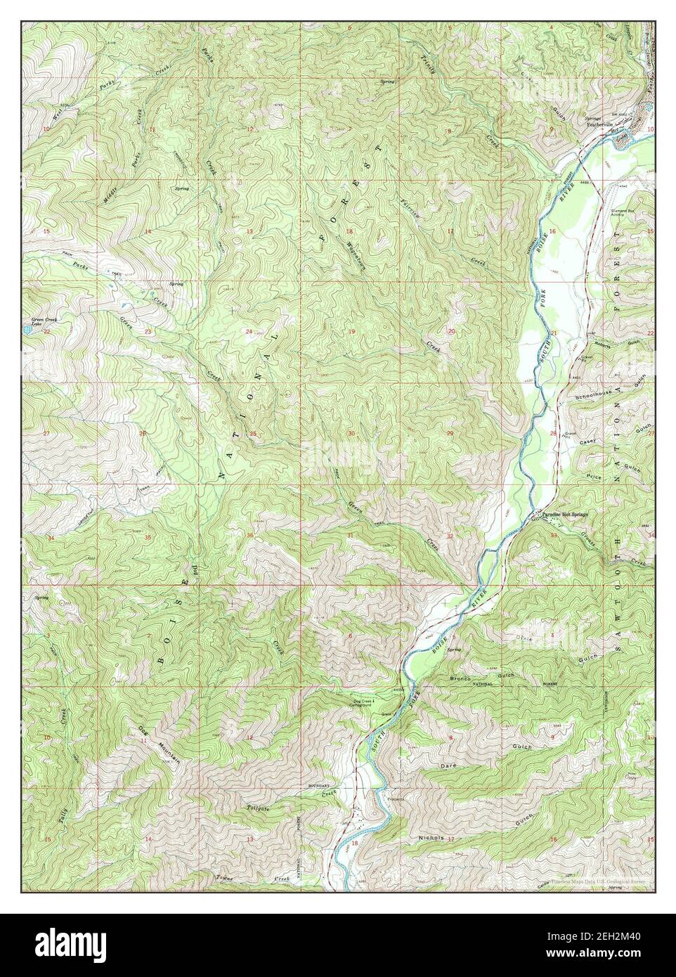 Featherville, Idaho, map 1964, 124000, United States of America by