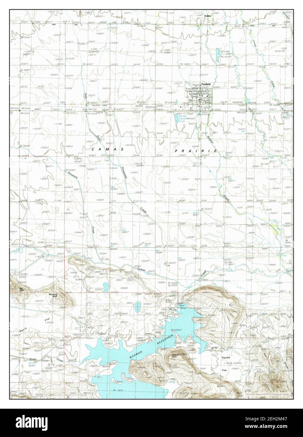 Fairfield, Idaho, map 1986, 124000, United States of America by