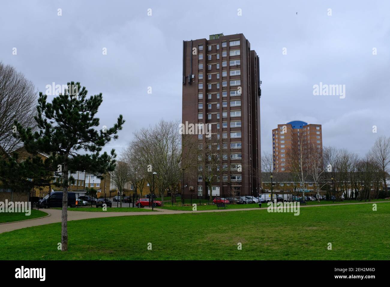 EAST HAM, LONDON - 19TH FEBRUARY 2021: Cearns House beside Priory Park in East London. Stock Photo