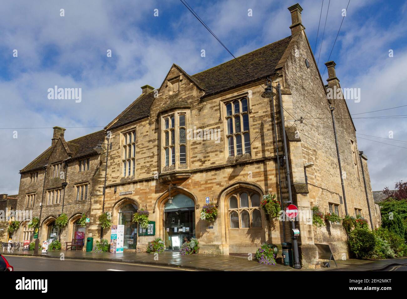 Malmesbury Town Hall, Cross Hayes in Malmesbury, Wiltshire, UK. Stock Photo