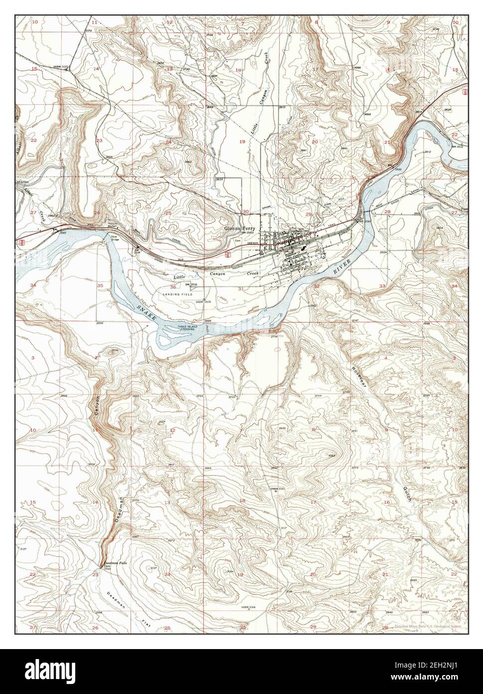 Glenns Ferry, Idaho, map 1947, 124000, United States of America by