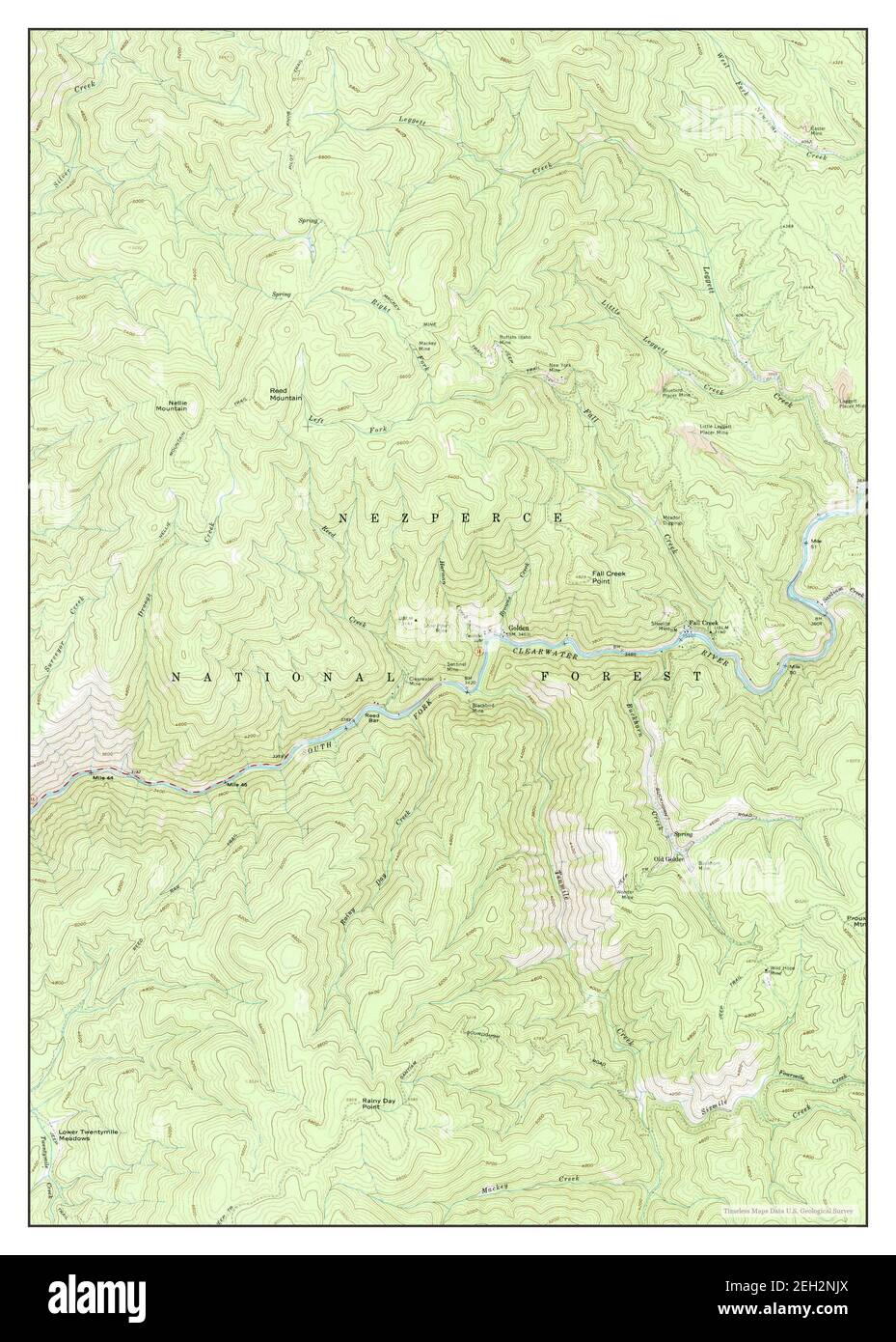 Golden, Idaho, map 1962, 1:24000, United States of America by Timeless Maps, data U.S. Geological Survey Stock Photo
