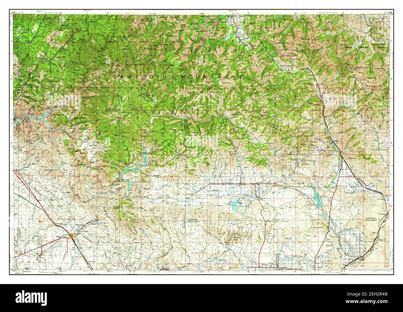 Hailey, Idaho, map 1959, 1250000, United States of America by Timeless