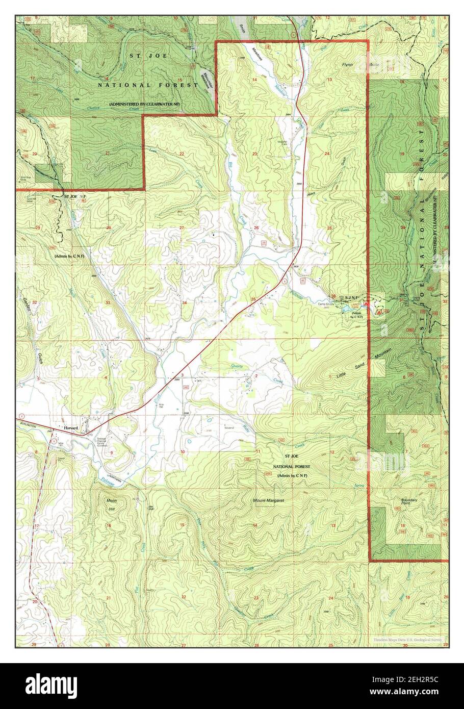Harvard idaho map hires stock photography and images Alamy