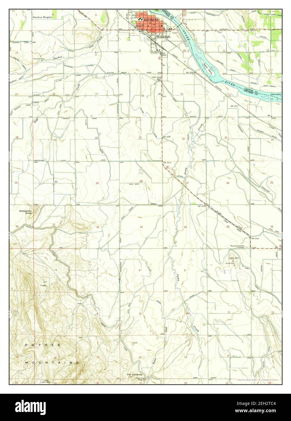 Homedale, Idaho, map 1958, 124000, United States of America by