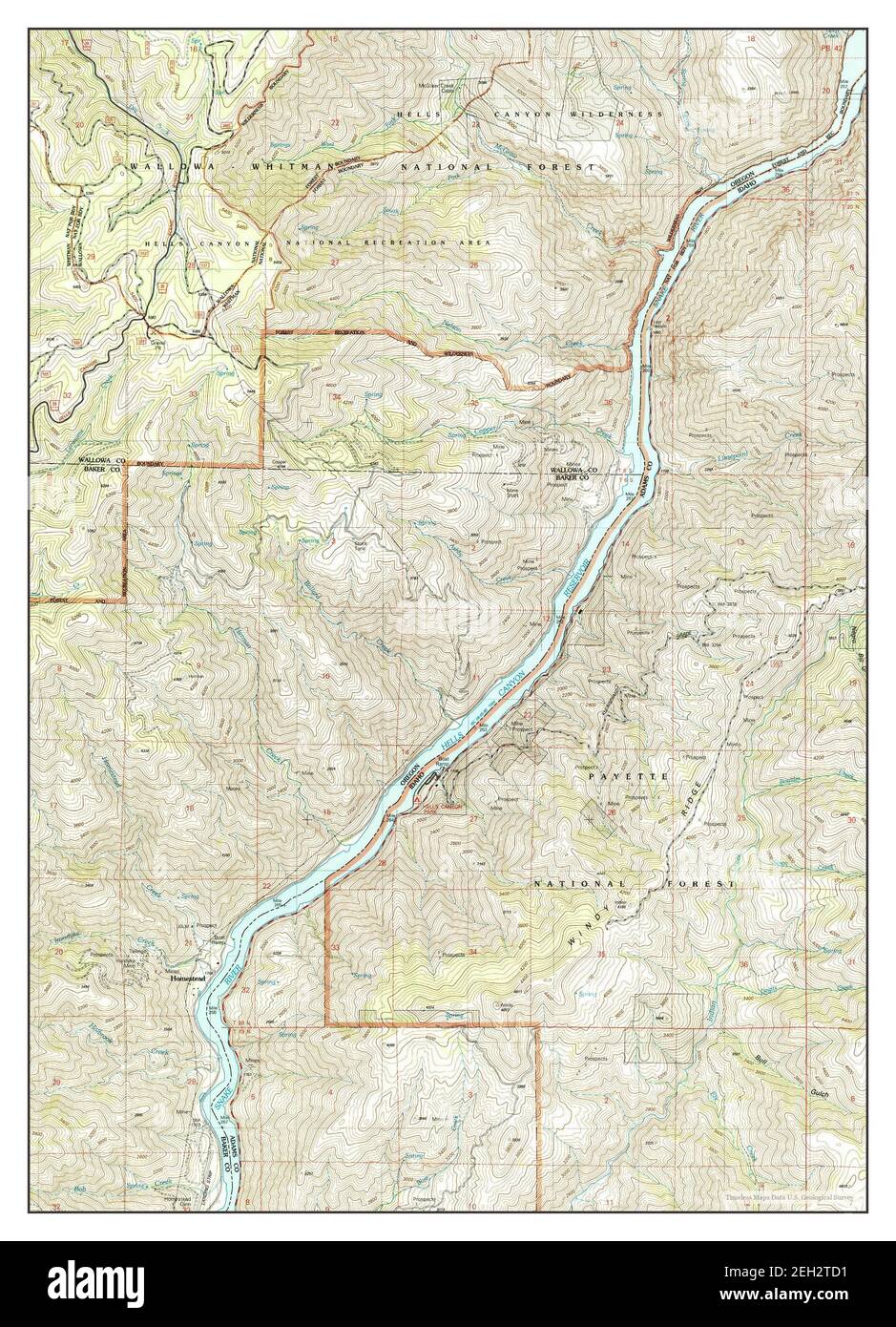 Homestead, Idaho, map 2004, 124000, United States of America by