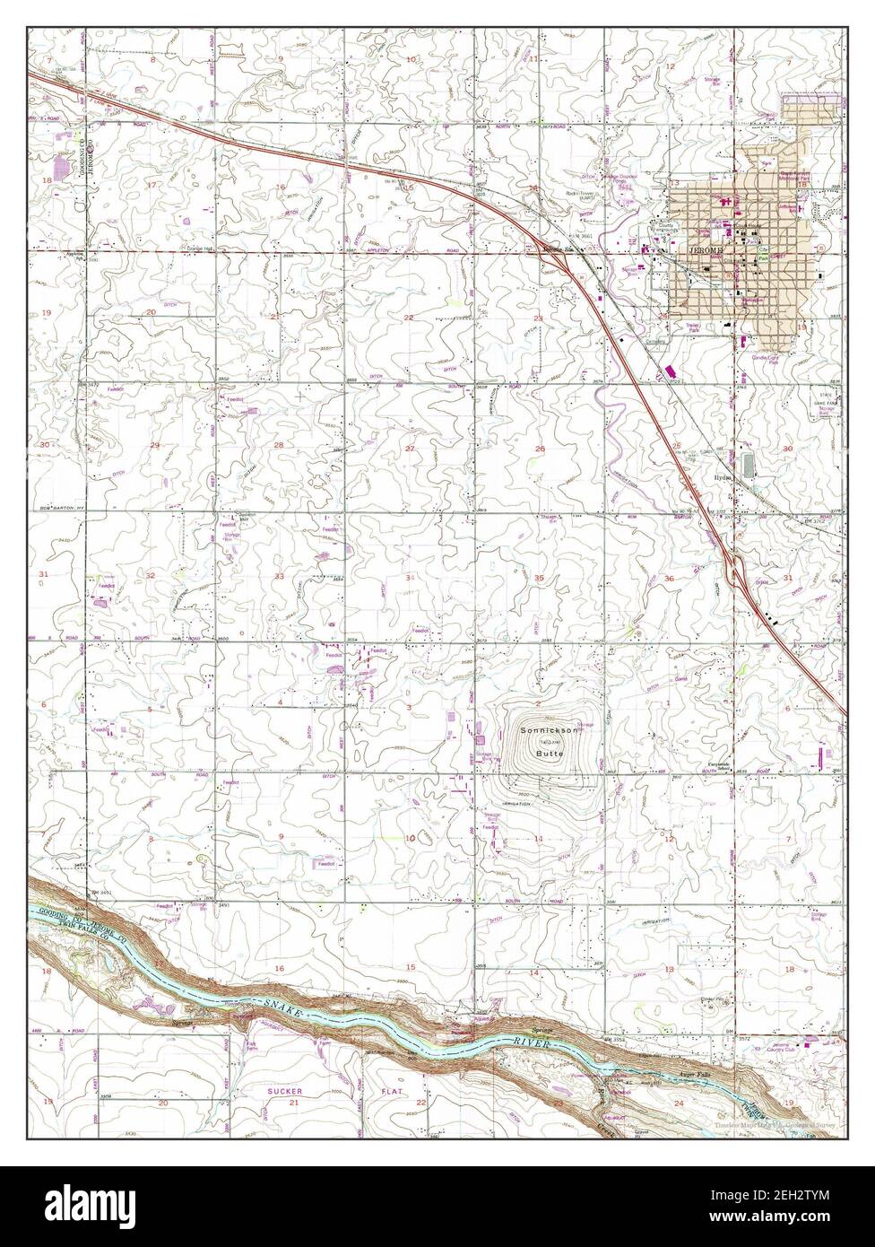 Jerome, Idaho, map 1979, 124000, United States of America by Timeless