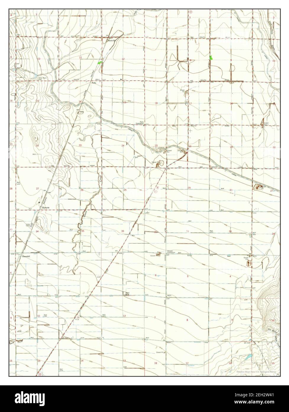 Kenyon, Idaho, map 1964, 1:24000, United States of America by Timeless Maps, data U.S. Geological Survey Stock Photo