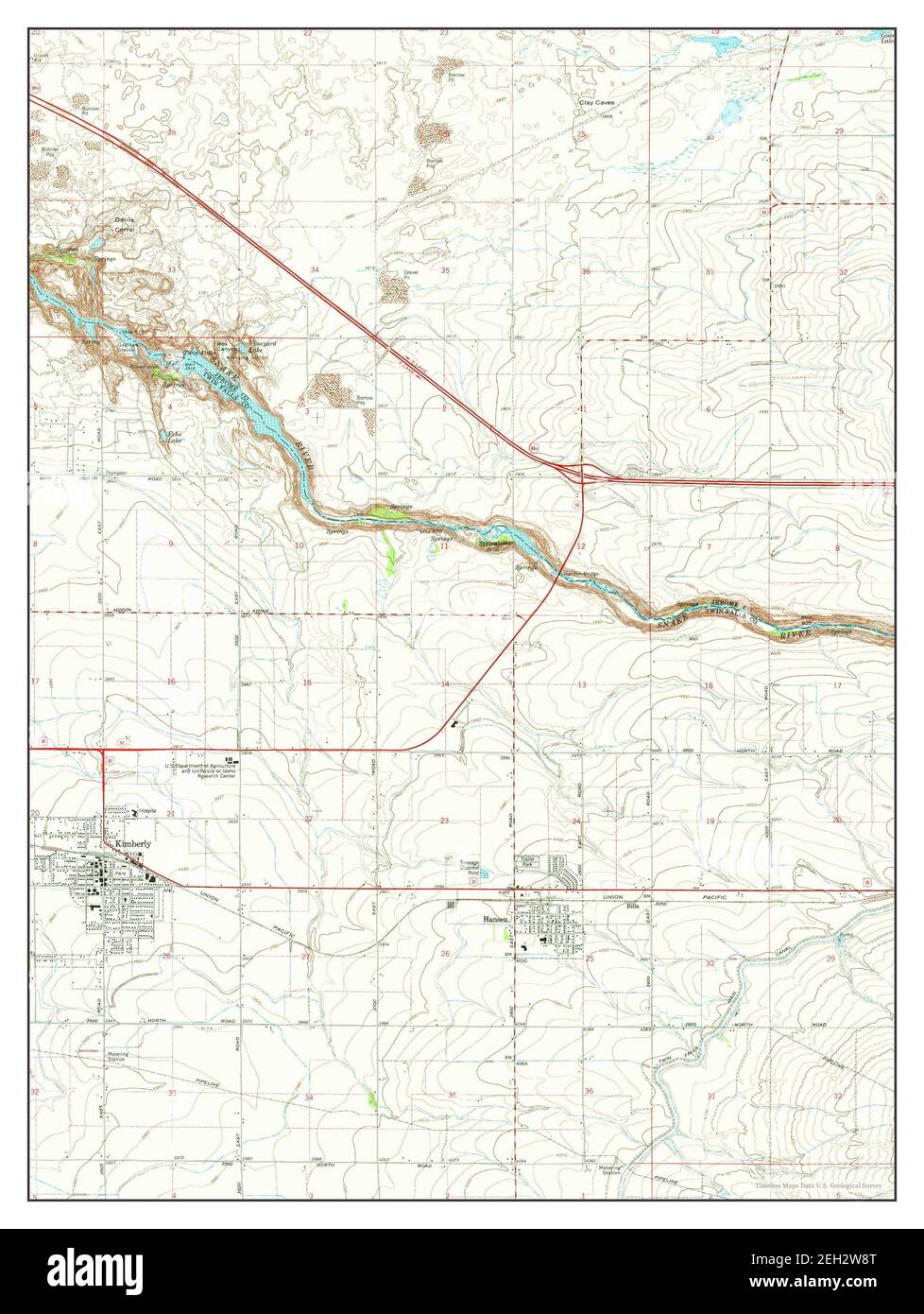 Kimberly idaho map Cut Out Stock Images & Pictures Alamy