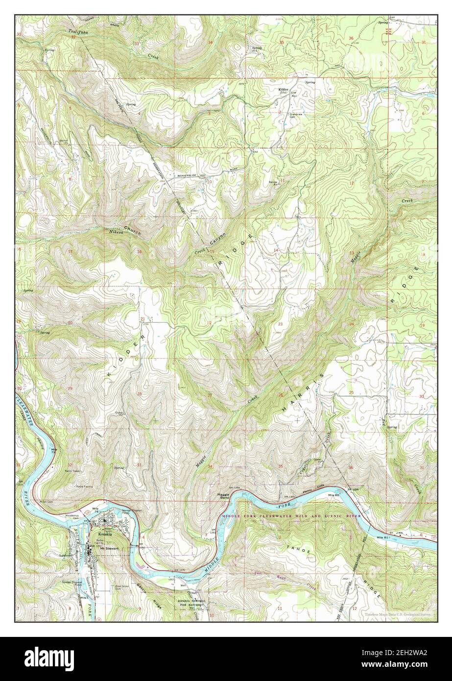 Map of kooskia idaho hires stock photography and images Alamy