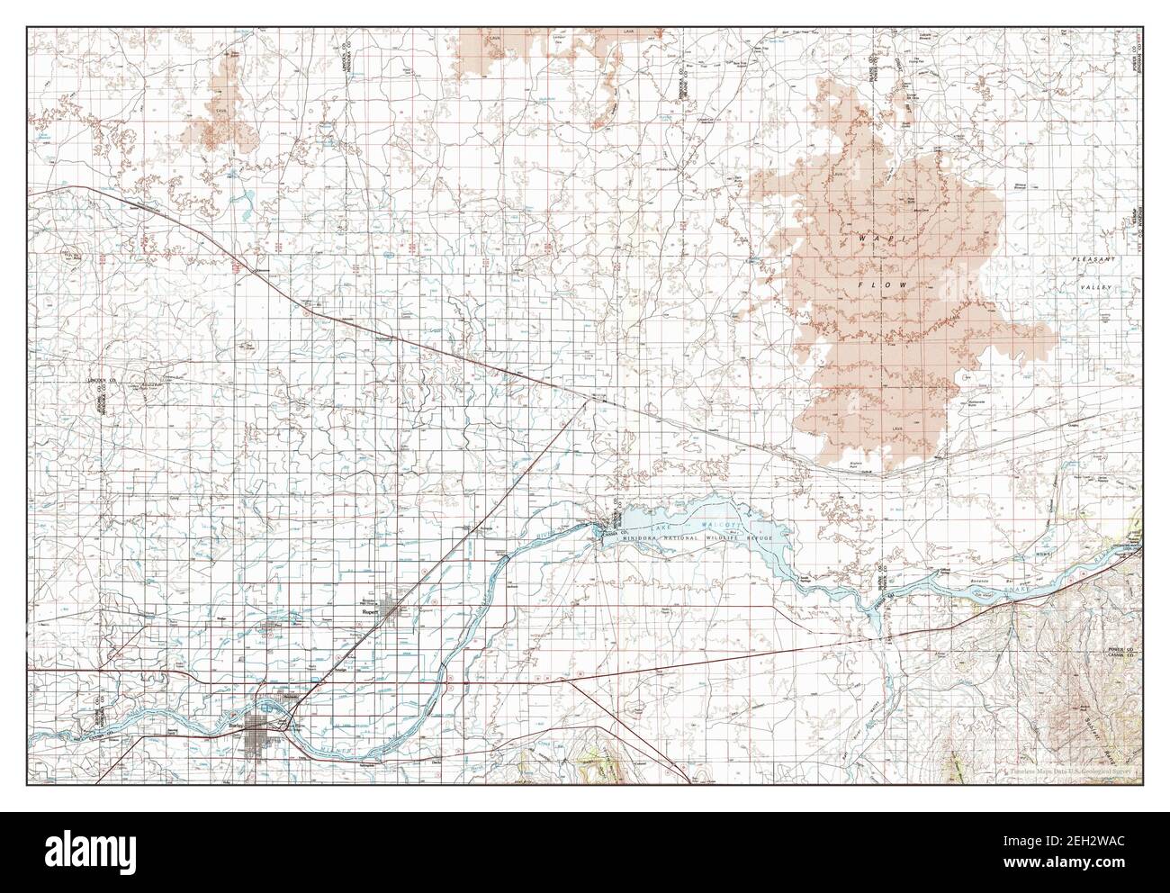 Lake Walcott, Idaho, map 1993, 1100000, United States of America by
