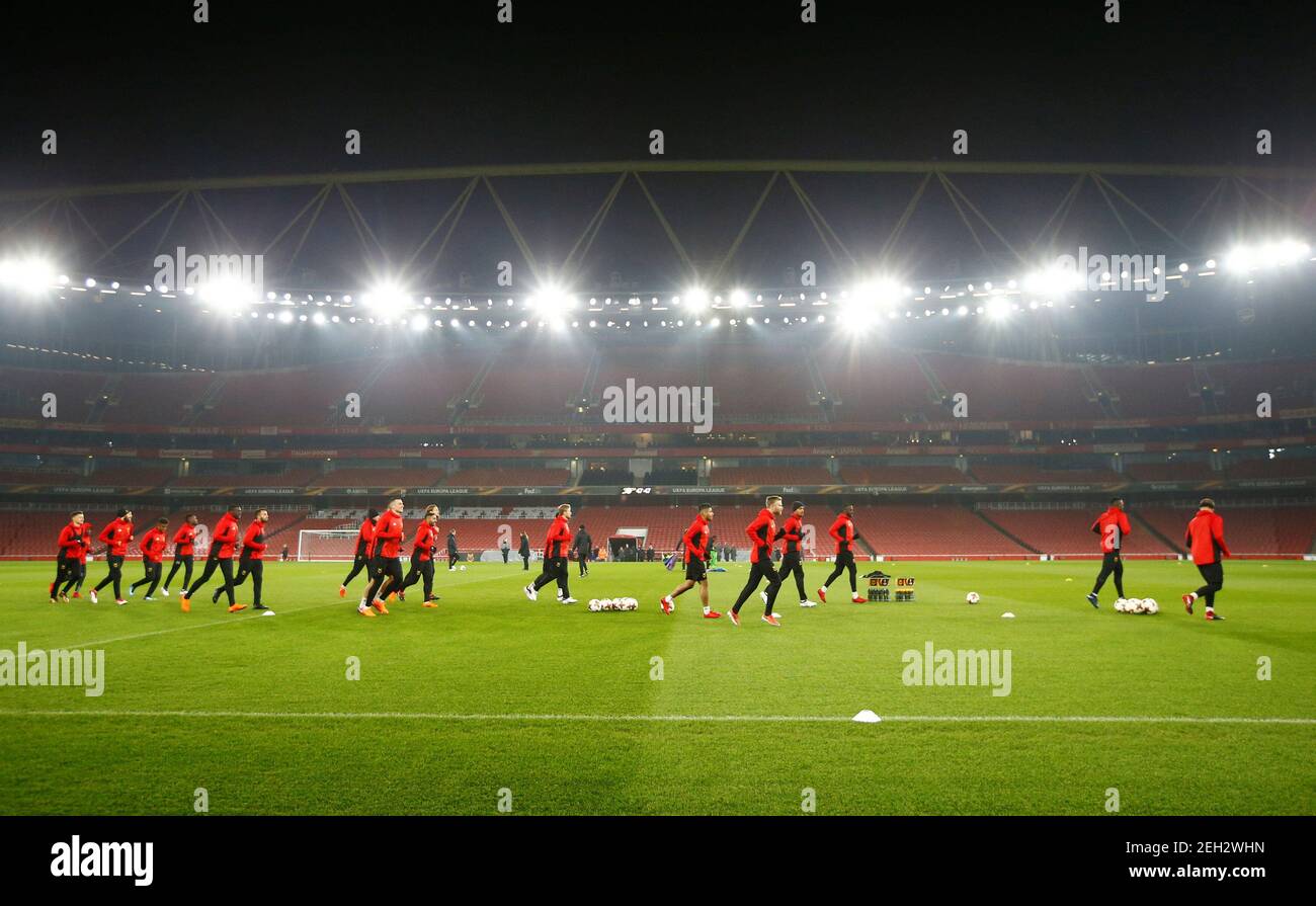 Soccer Football - Europa League - Ostersunds FK Training - Emirates Stadium, London, Britain - February 21, 2018 General view during Ostersunds training Action Images via Reuters/Peter Cziborra Stock Photo