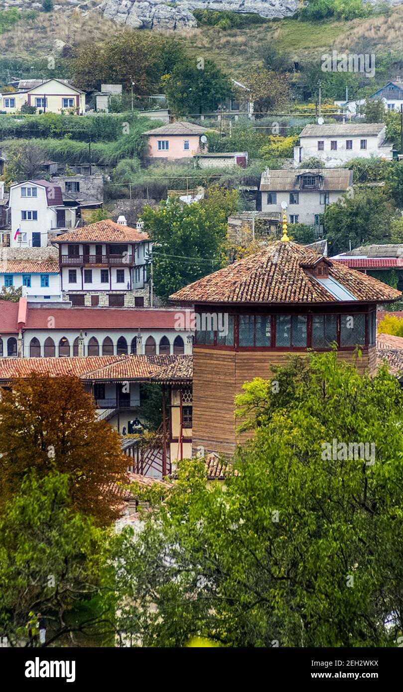 The architecture of the old streets in Sevastopol. Old houses Stock Photo Alamy