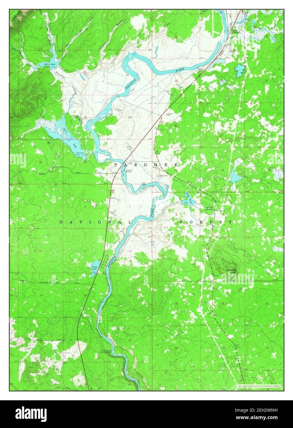 Last Chance, Idaho, map 1964, 124000, United States of America by