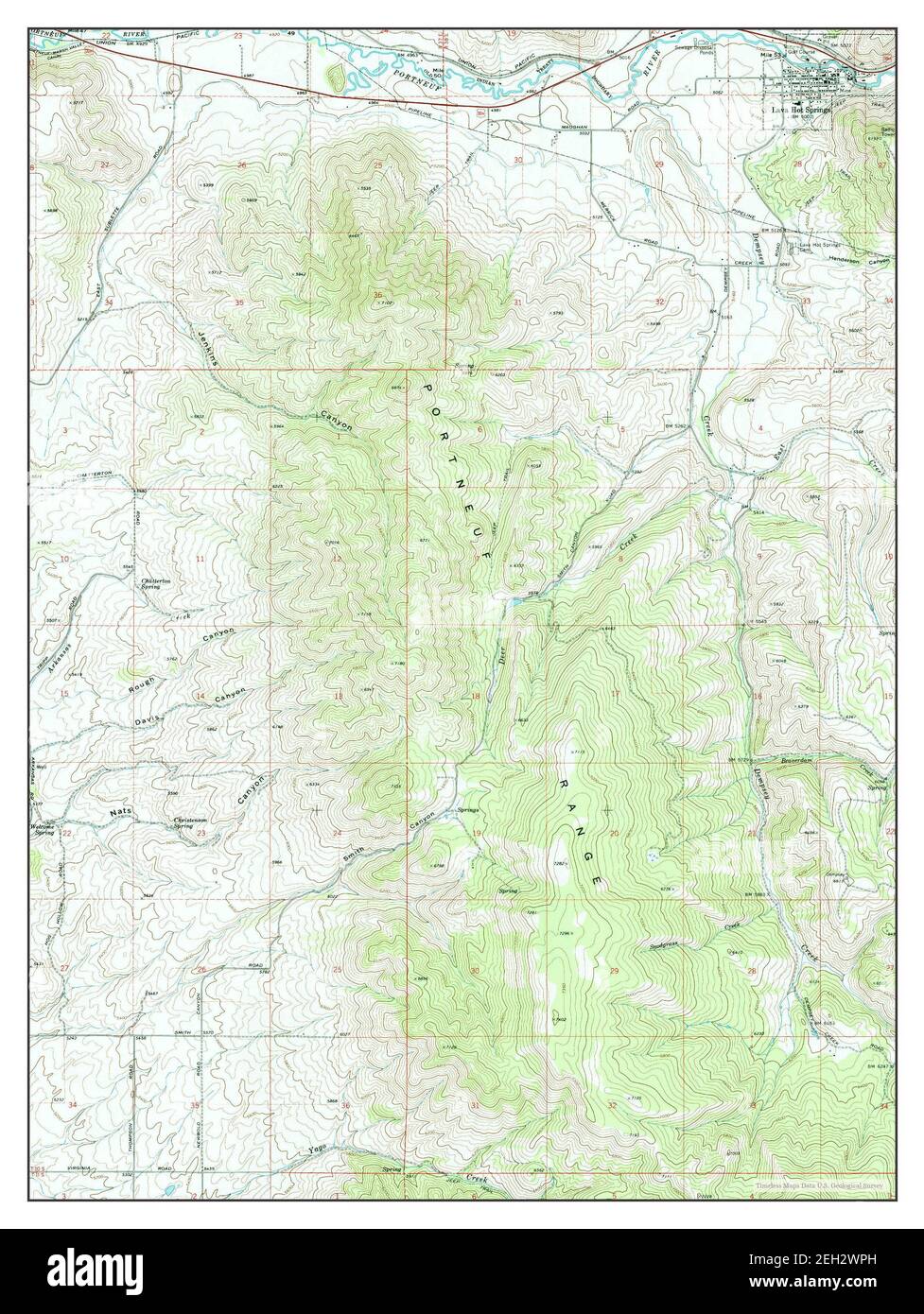 Lava Hot Springs, Idaho, map 1968, 124000, United States of America by