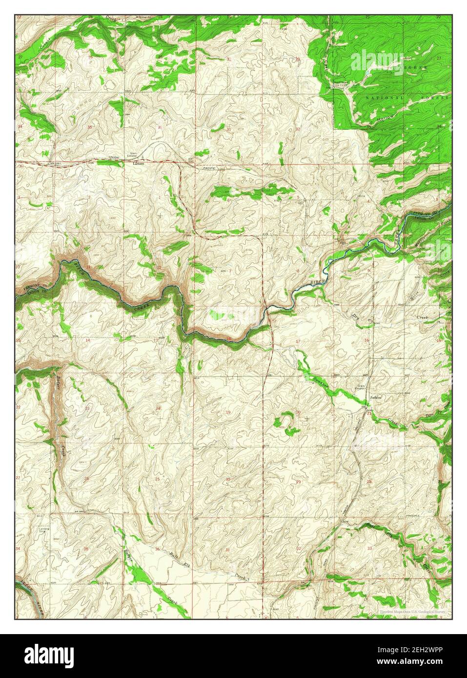 Lamont, Idaho, map 1965, 124000, United States of America by Timeless