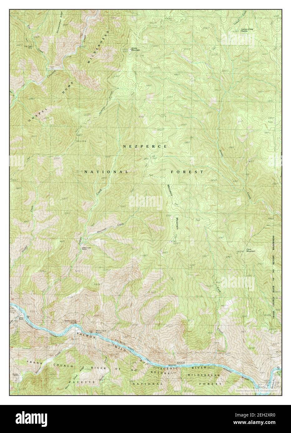Mackay Bar, Idaho, map 1989, 124000, United States of America by