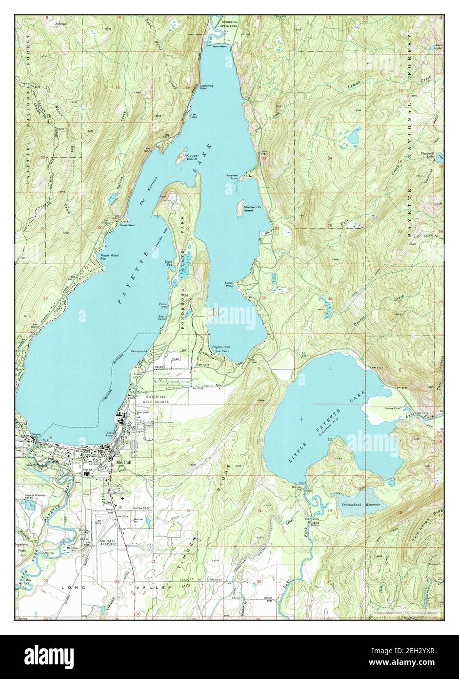 McCall, Idaho, map 1973, 124000, United States of America by Timeless