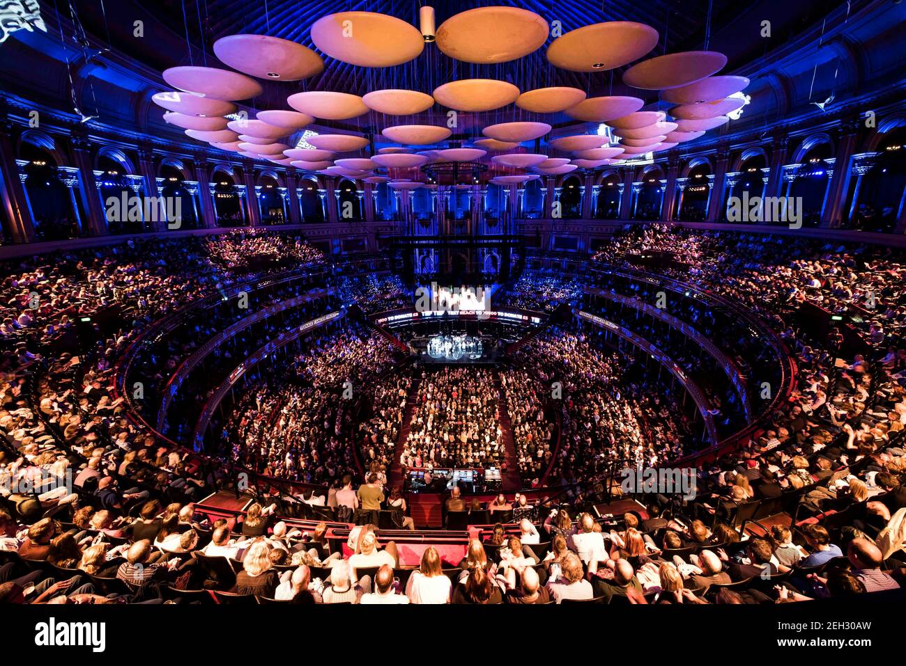 General view of the inside of the Royal Albert Hall during the Teenage Cancer Trust annual concert series at the Royal Albert Hall, London. Picture date: Saturday 1st March 2017. Photo credit should read: © DavidJensen Stock Photo