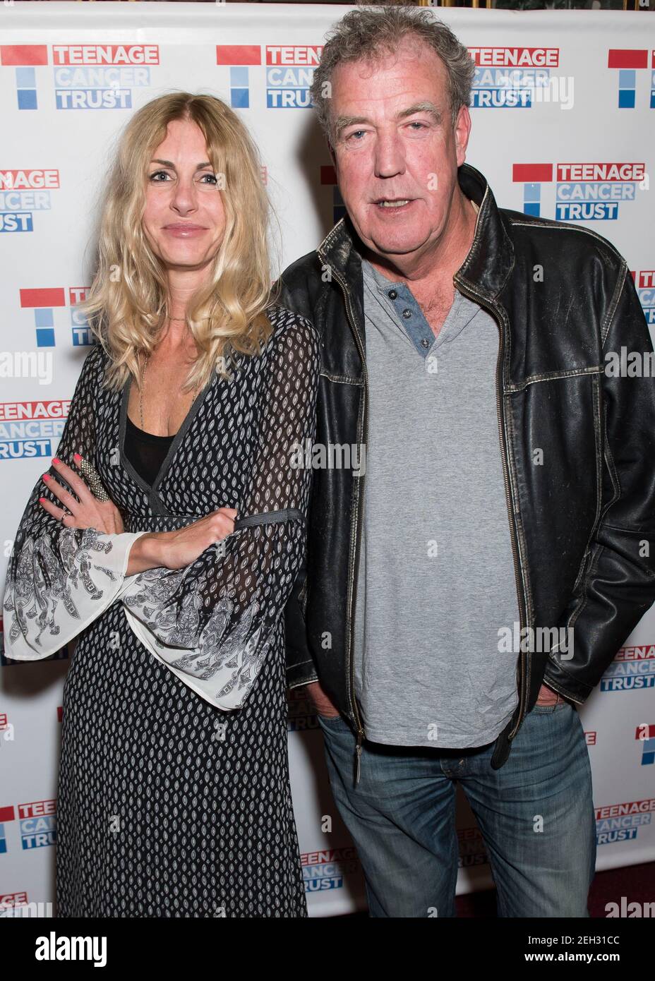 Jeremy Clarkson and Lisa Hogan backstage during the Teenage Cancer Trust annual concert series at the Royal Albert Hall, London. Picture date: Saturday 1st March 2017. Photo credit should read: © DavidJensen Stock Photo