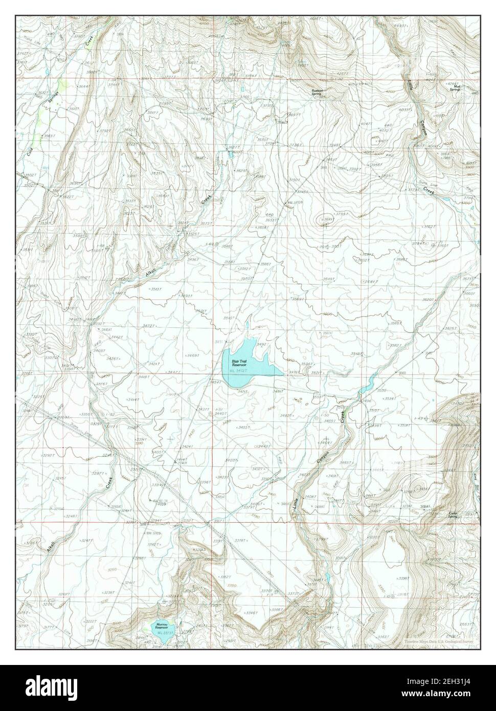 Morrow Reservoir, Idaho, map 1986, 1:24000, United States of America by ...