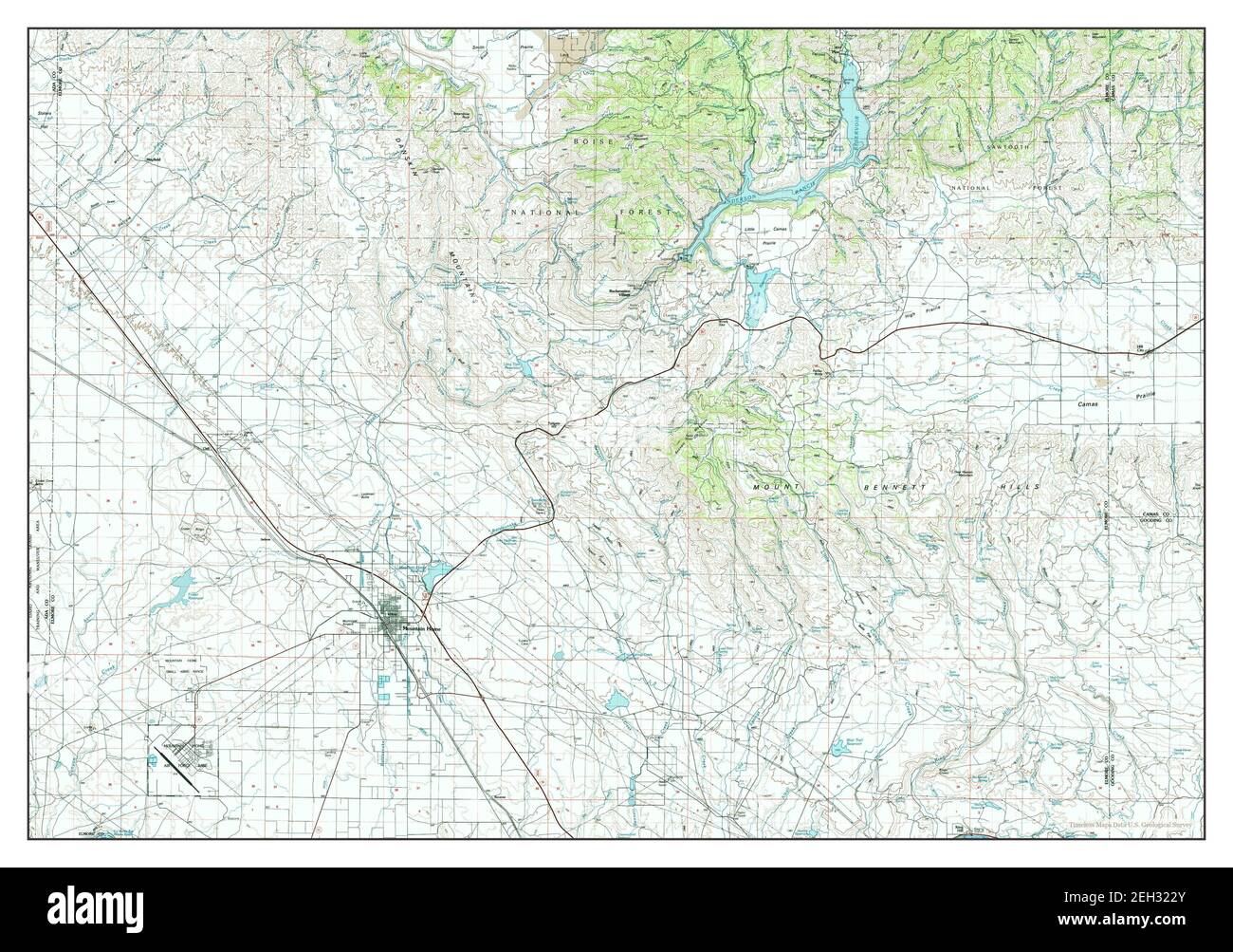 Mountain Home, Idaho, map 1990, 1100000, United States of America by