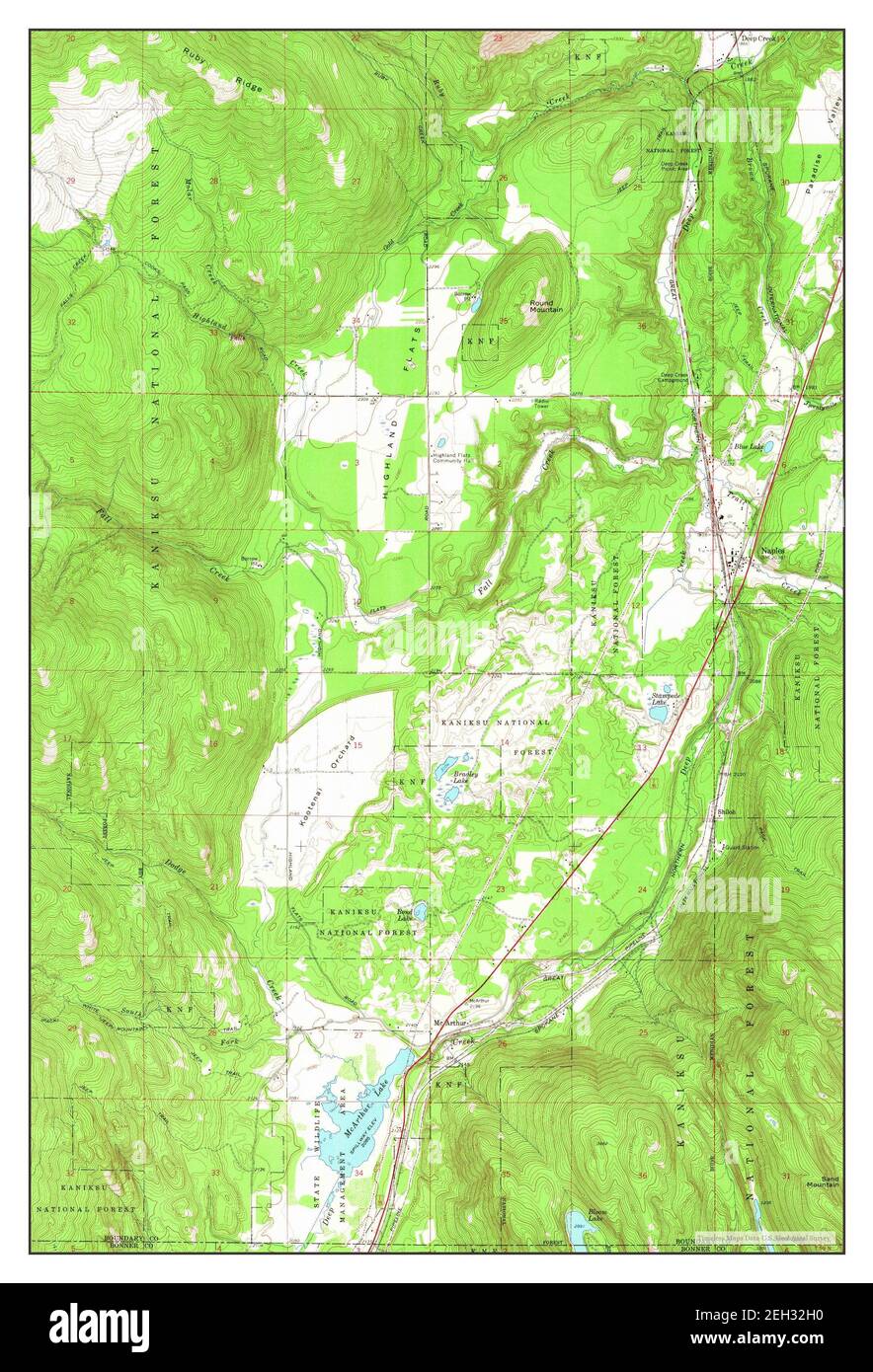 Naples, Idaho, map 1965, 124000, United States of America by Timeless