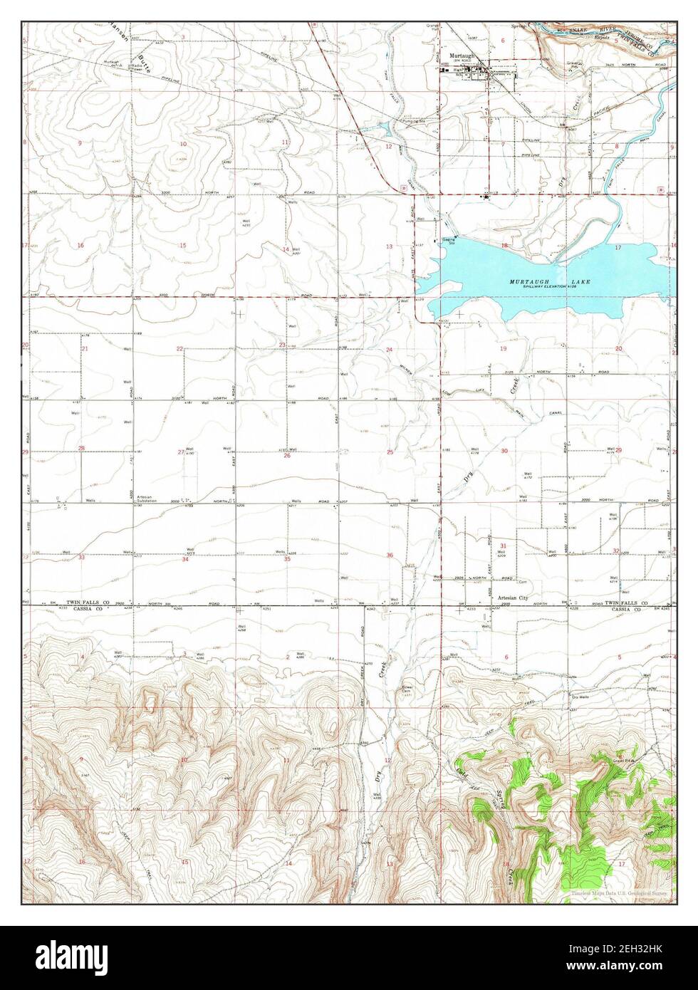 Murtaugh, Idaho, map 1965, 124000, United States of America by