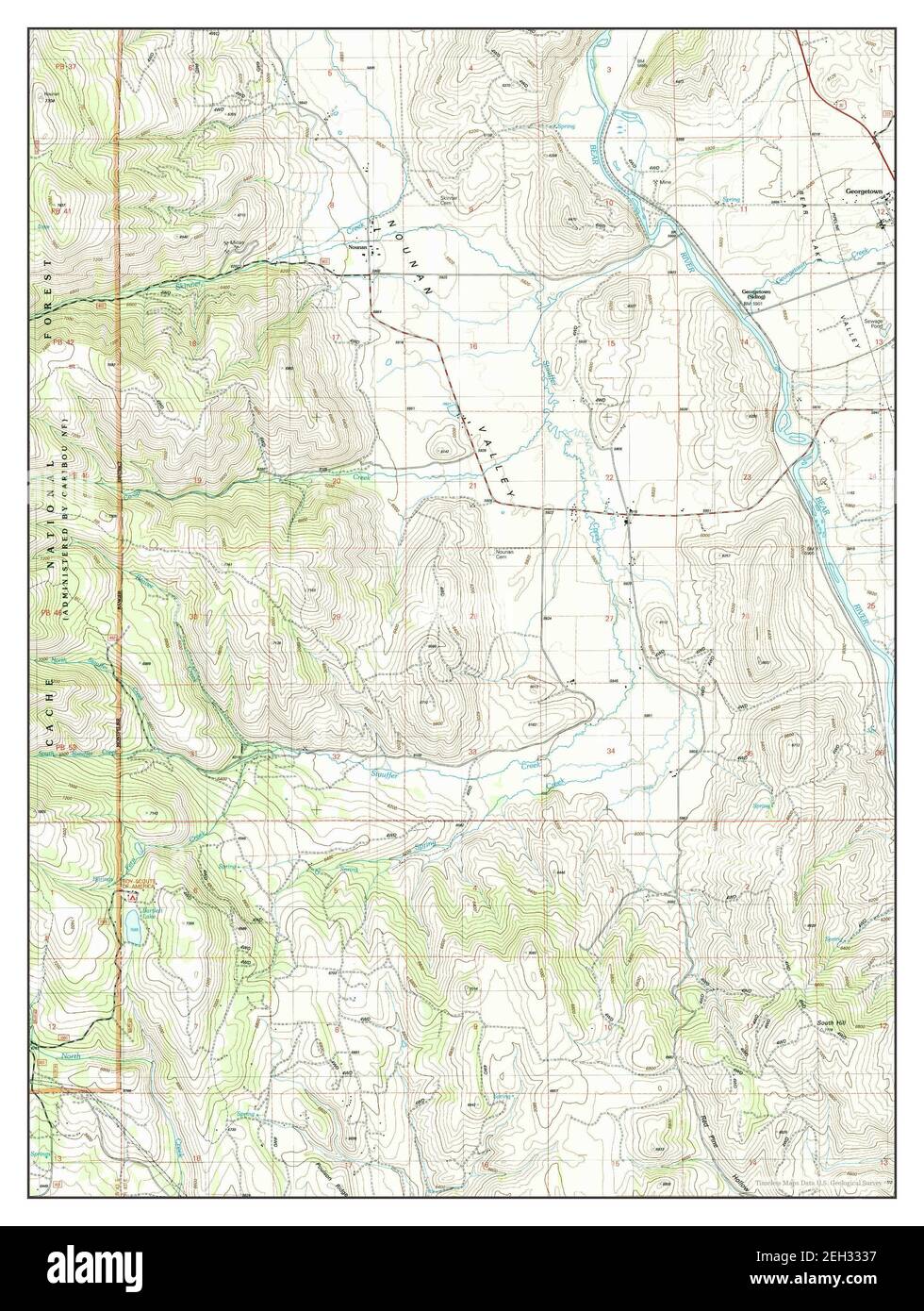 Nounan, Idaho, map 2005, 1:24000, United States of America by Timeless ...