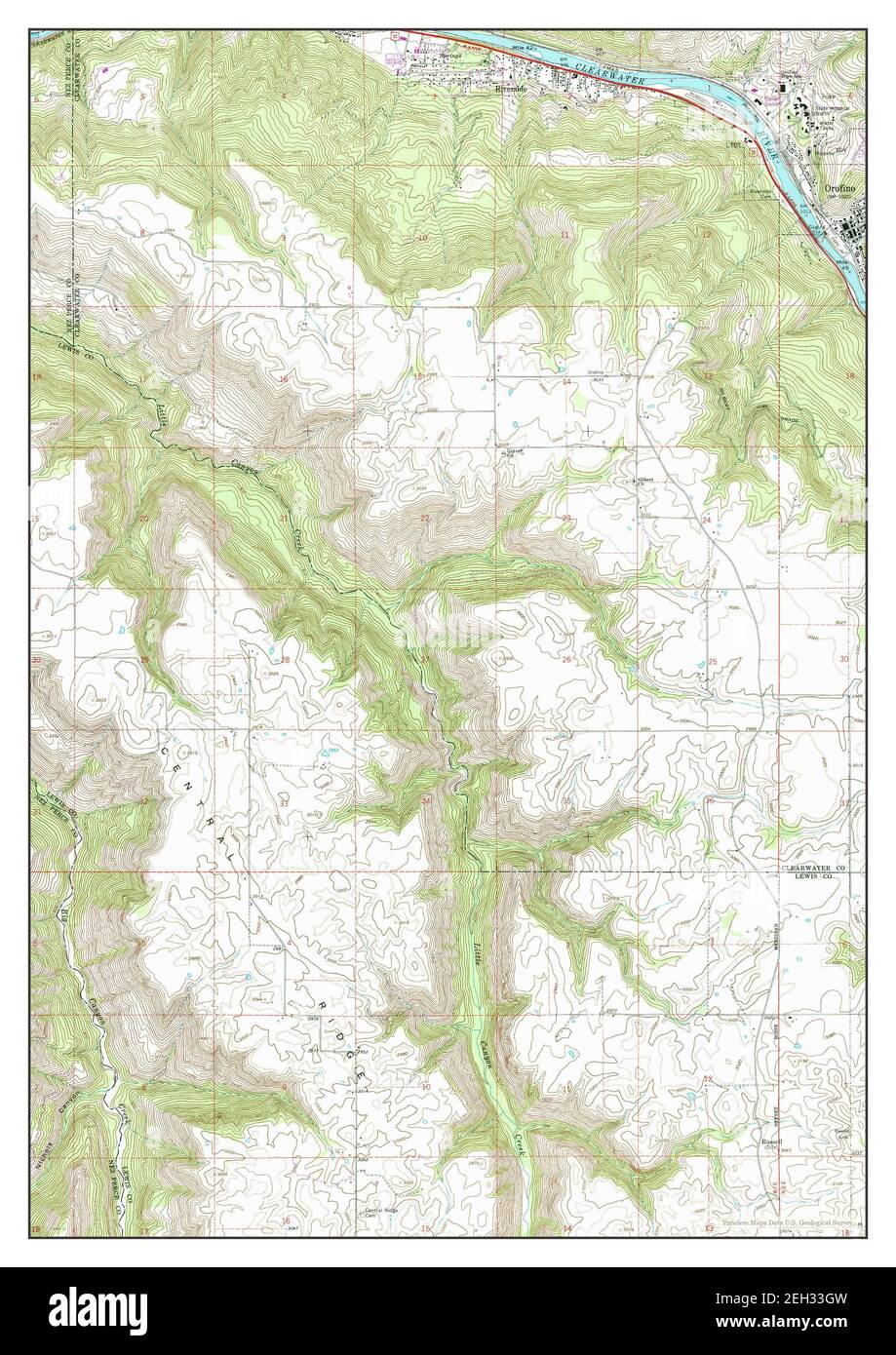 Orofino idaho map Cut Out Stock Images & Pictures Alamy