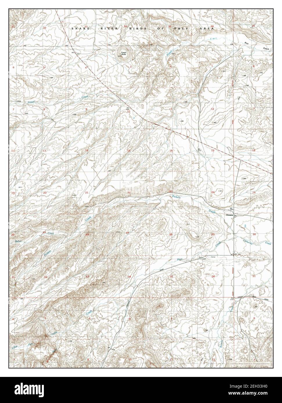 Oreana, Idaho, map 1992, 1:24000, United States of America by Timeless Maps, data U.S. Geological Survey Stock Photo