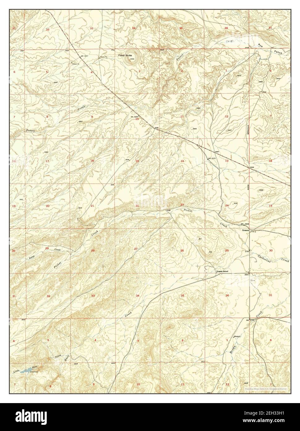 Oreana, Idaho, map 1950, 1:24000, United States of America by Timeless Maps, data U.S. Geological Survey Stock Photo