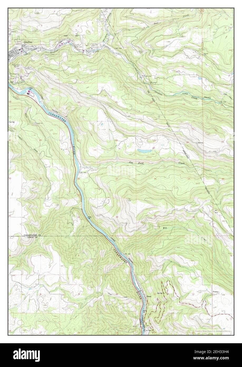 Orofino idaho map Cut Out Stock Images & Pictures Alamy