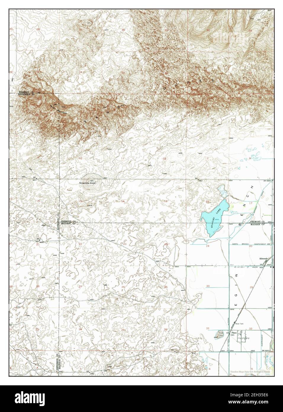 Plano, Idaho, map 1951, 1:24000, United States of America by Timeless Maps, data U.S. Geological Survey Stock Photo