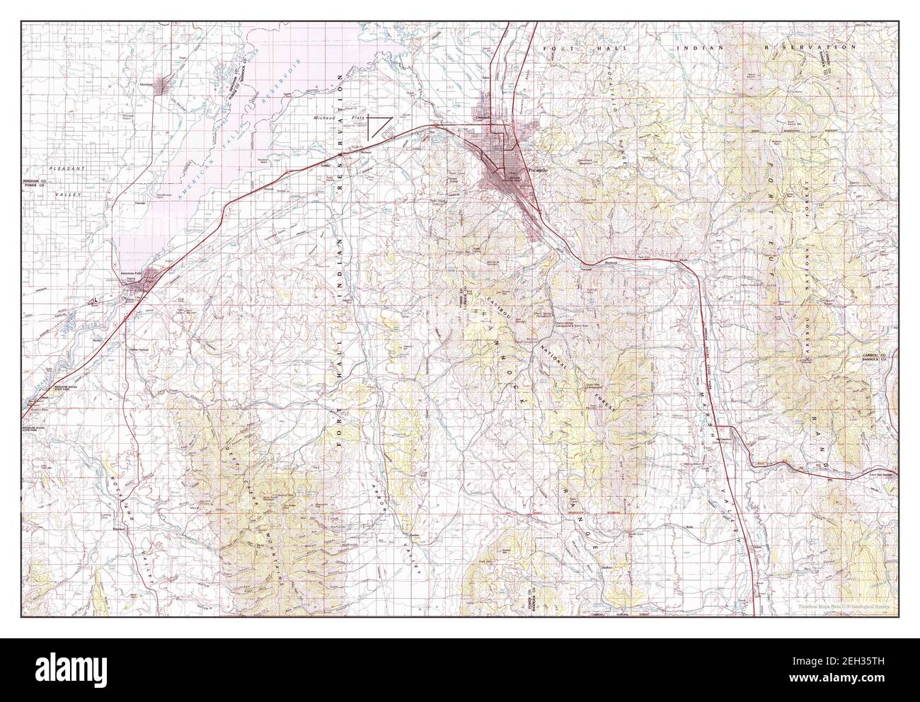 Map of pocatello hi-res stock photography and images - Alamy