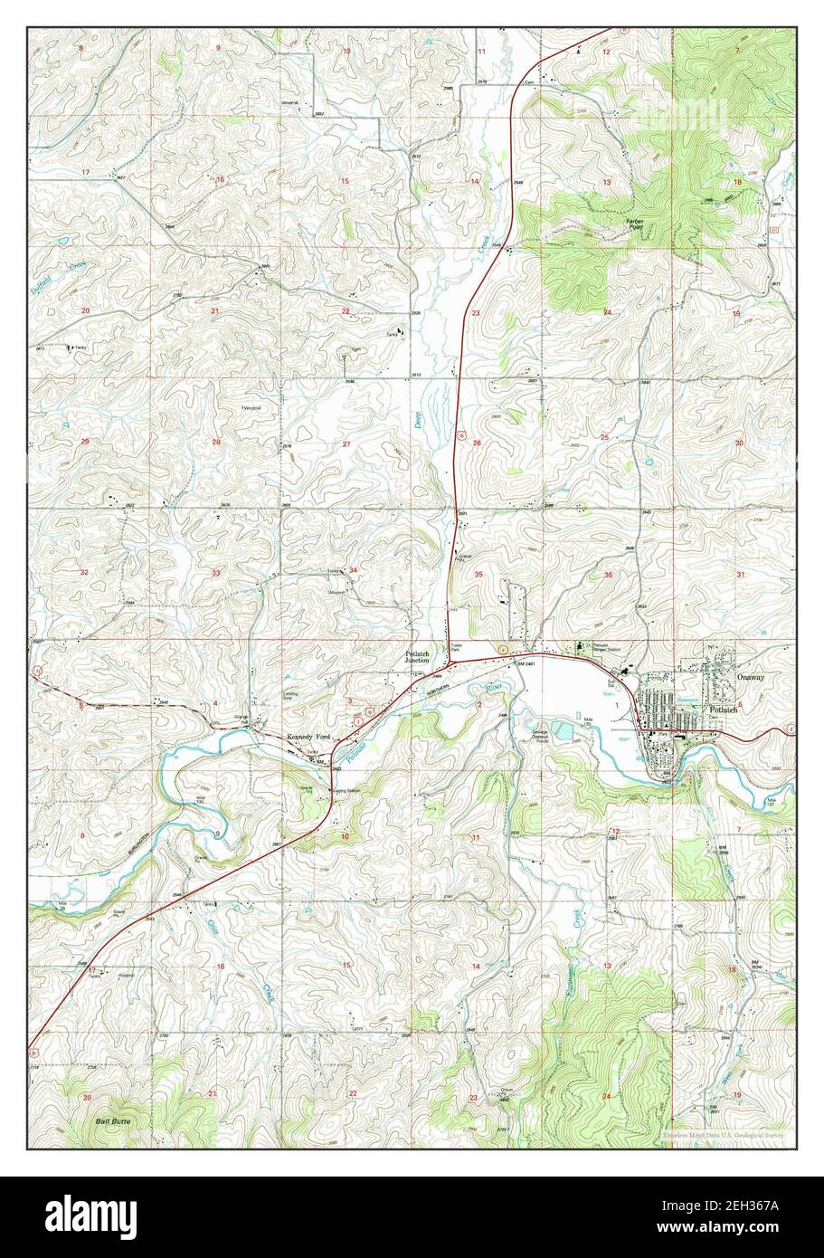 Map of potlatch hires stock photography and images Alamy