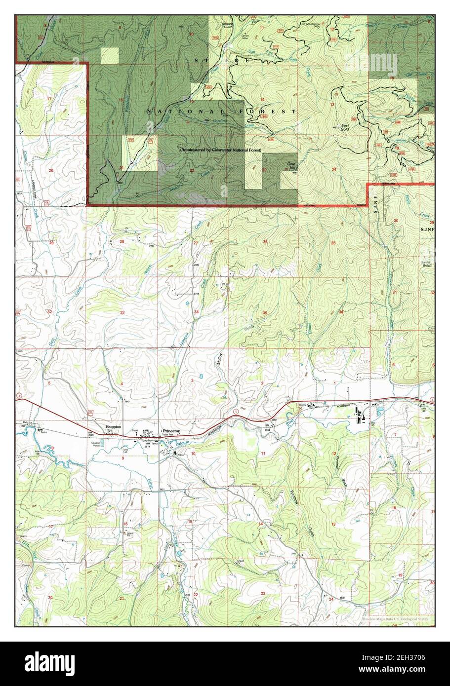 Princeton, Idaho, map 1994, 124000, United States of America by