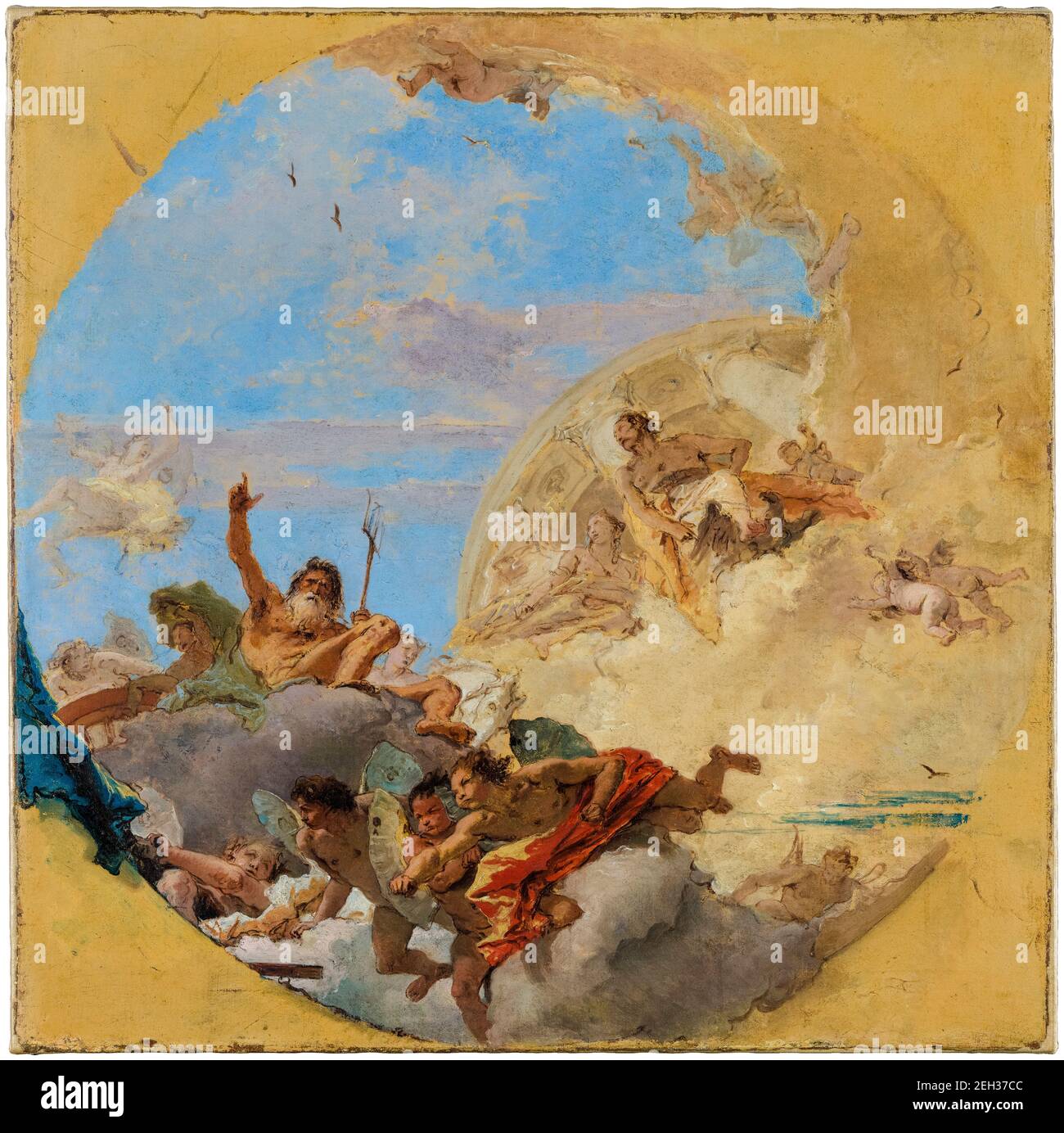 Giovanni Battista Tiepolo, Neptune and the Winds, painting, 1760-1769 Stock Photo