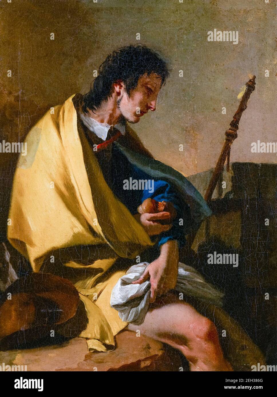 Giovanni Battista Tiepolo, Saint Roch, painting, 1730-1735 Stock Photo