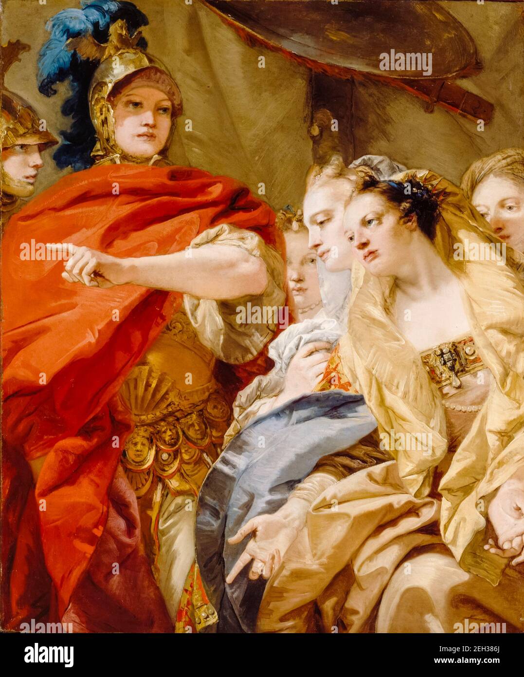 The Women of Darius Invoking the Clemency of Alexander, painting by Giovanni Domenico Tiepolo, 1750-1753 Stock Photo
