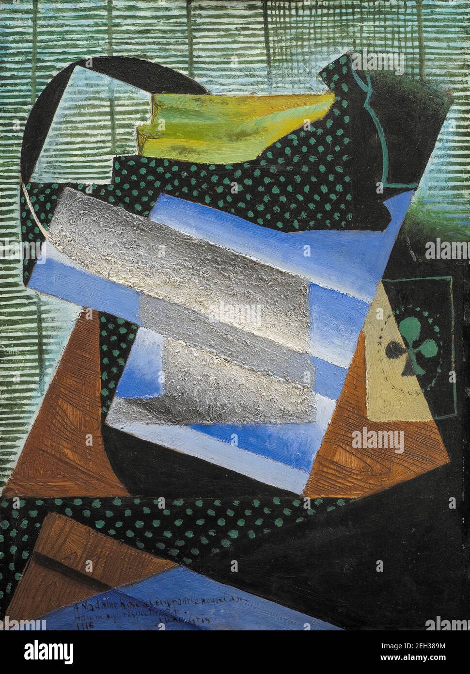 Juan Gris, Lineup, (Dead Nature), abstract painting, 1916 Stock Photo