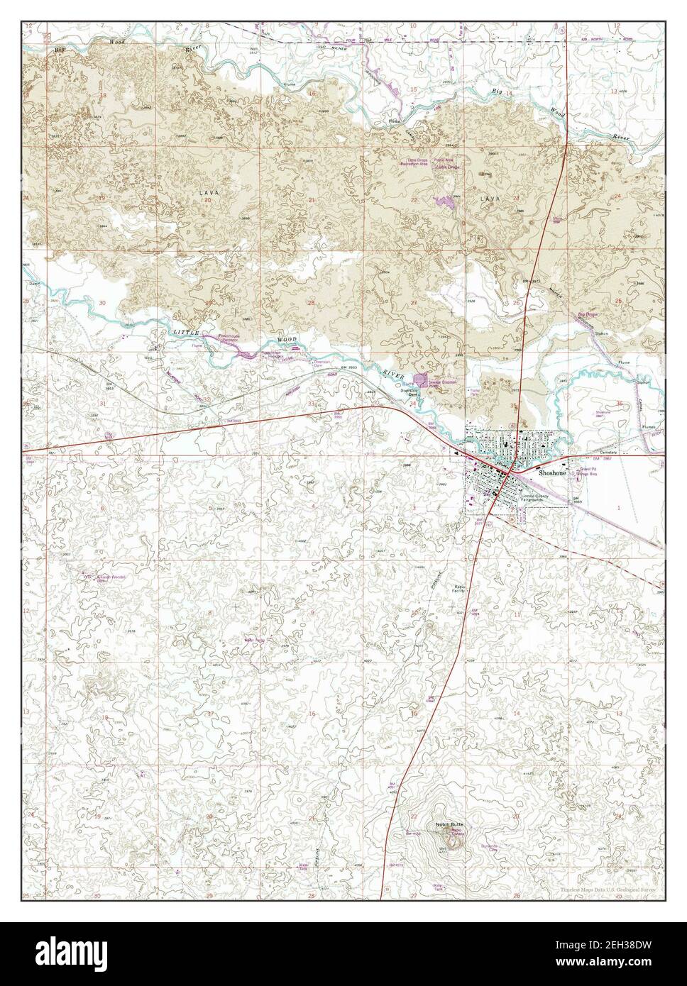 Shoshone, Idaho, map 1971, 124000, United States of America by