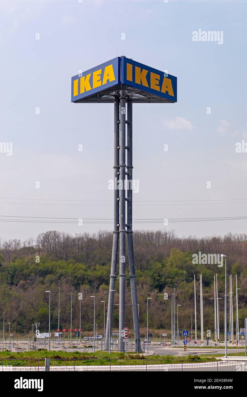 Belgrade, Serbia - April 13, 2020: Famous Swedish Ikea Store Sign Tower  Near Belgrade, Serbia Stock Photo - Alamy