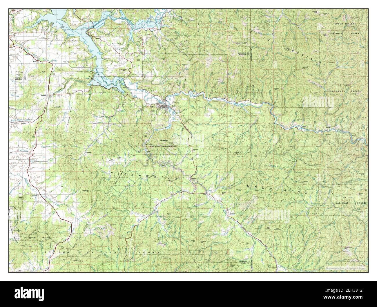 St Maries Idaho Map St Maries, Idaho, Map 1981, 1:100000, United States Of America By Timeless  Maps, Data U.s. Geological Survey Stock Photo - Alamy