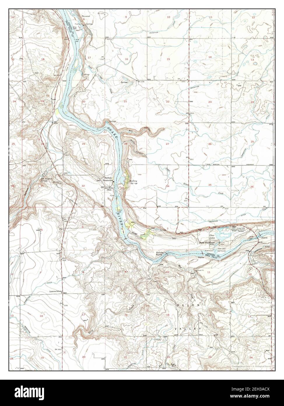 Thousand Springs, Idaho, map 1949, 124000, United States of America by Timeless Maps, data U.S