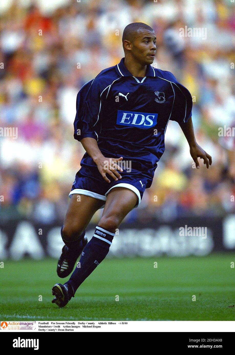 Football - Pre Season Friendly - Derby County v Athletic Bilbao - 11/8/00  Mandatory Credit : Action Images / Michael Regan Derby County's Deon Burton  Stock Photo - Alamy