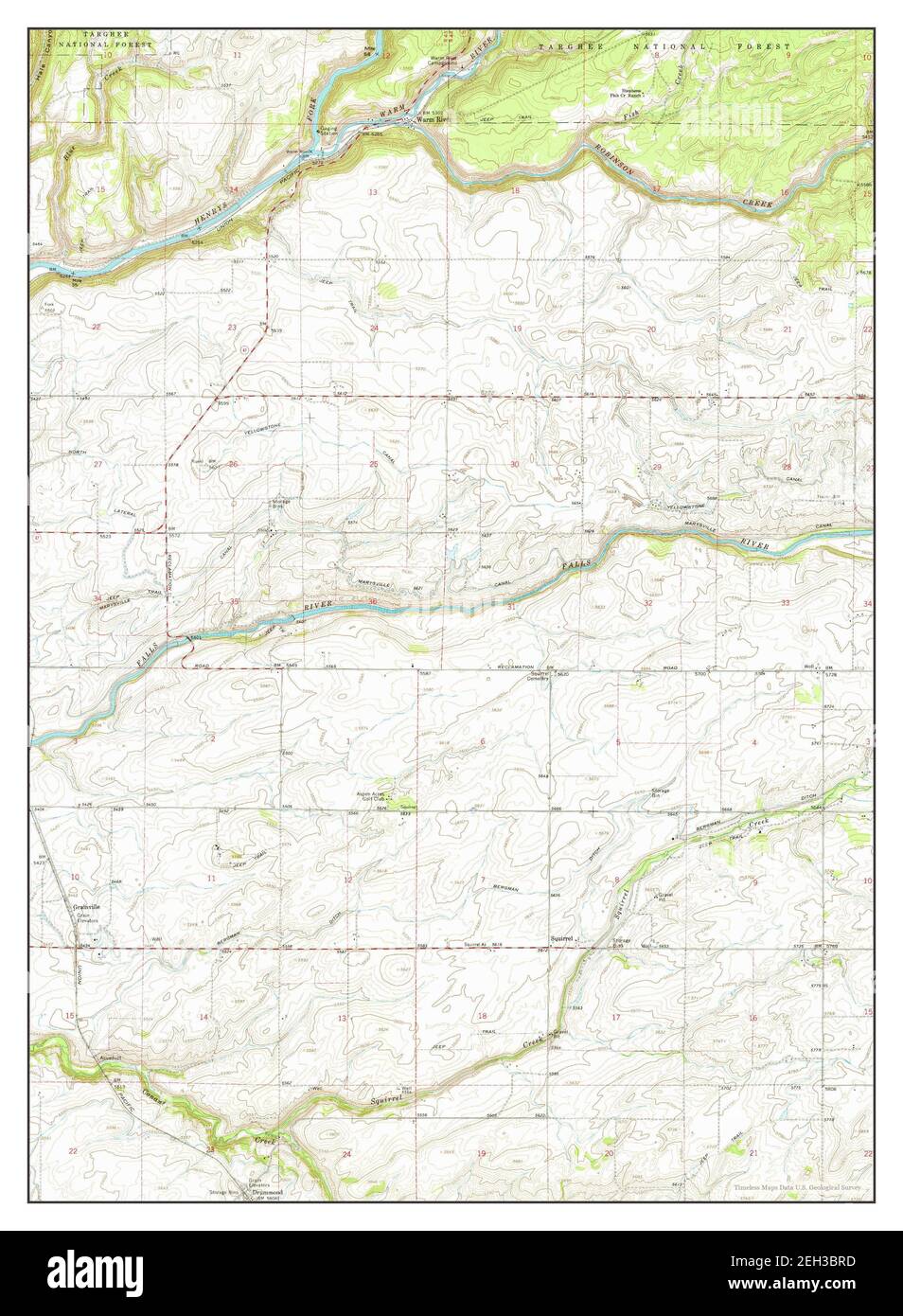 Warm River, Idaho, map 1965, 124000, United States of America by
