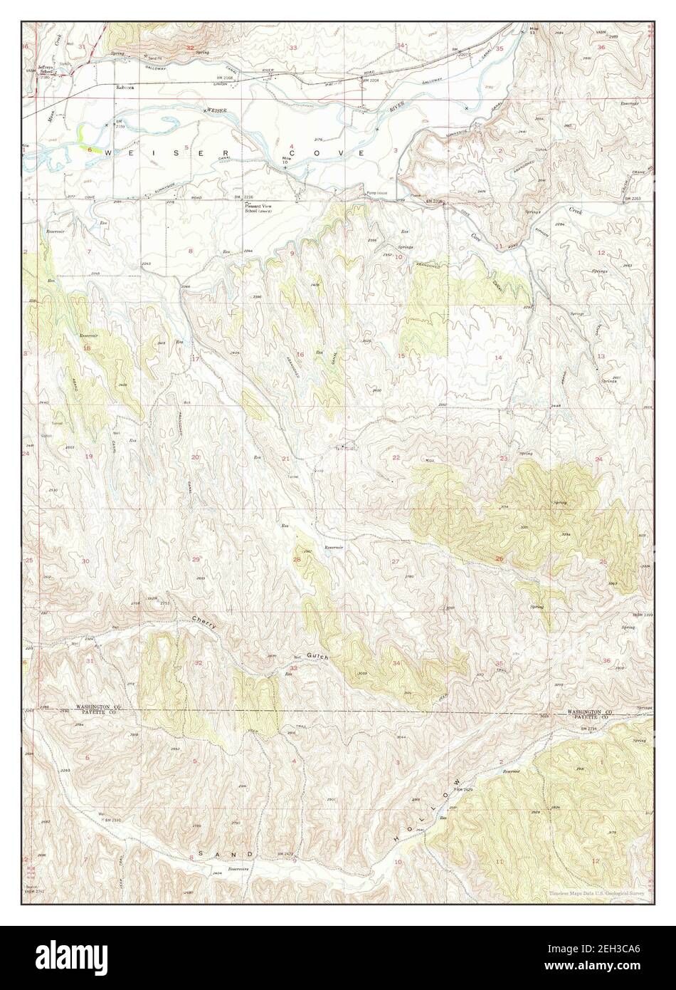 Weiser Cove, Idaho, map 1952, 124000, United States of America by