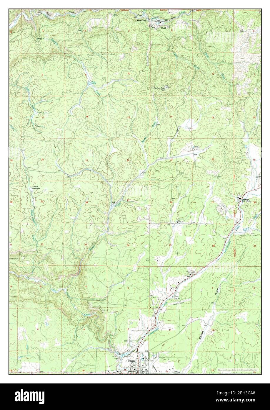 Weippe North, Idaho, map 1994, 124000, United States of America by